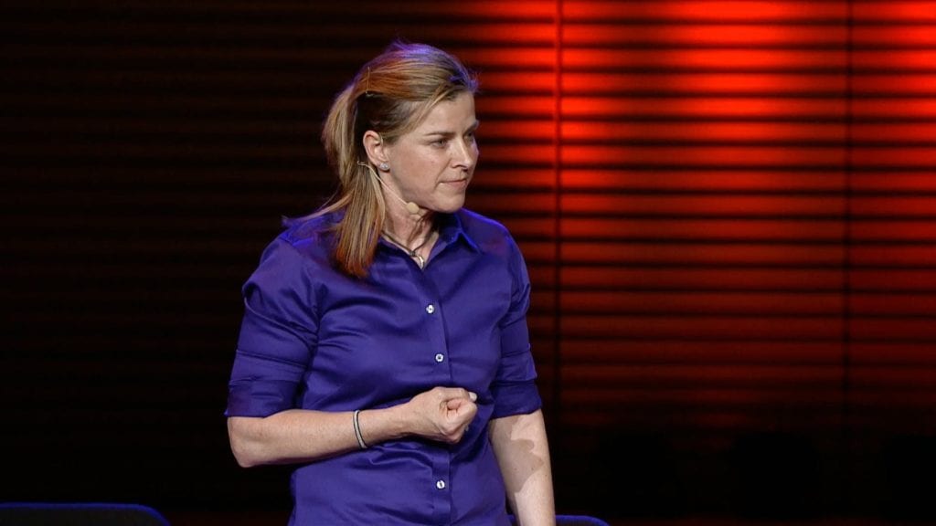 Janine Shepherd on stage