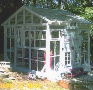 White boxy greenhouse 